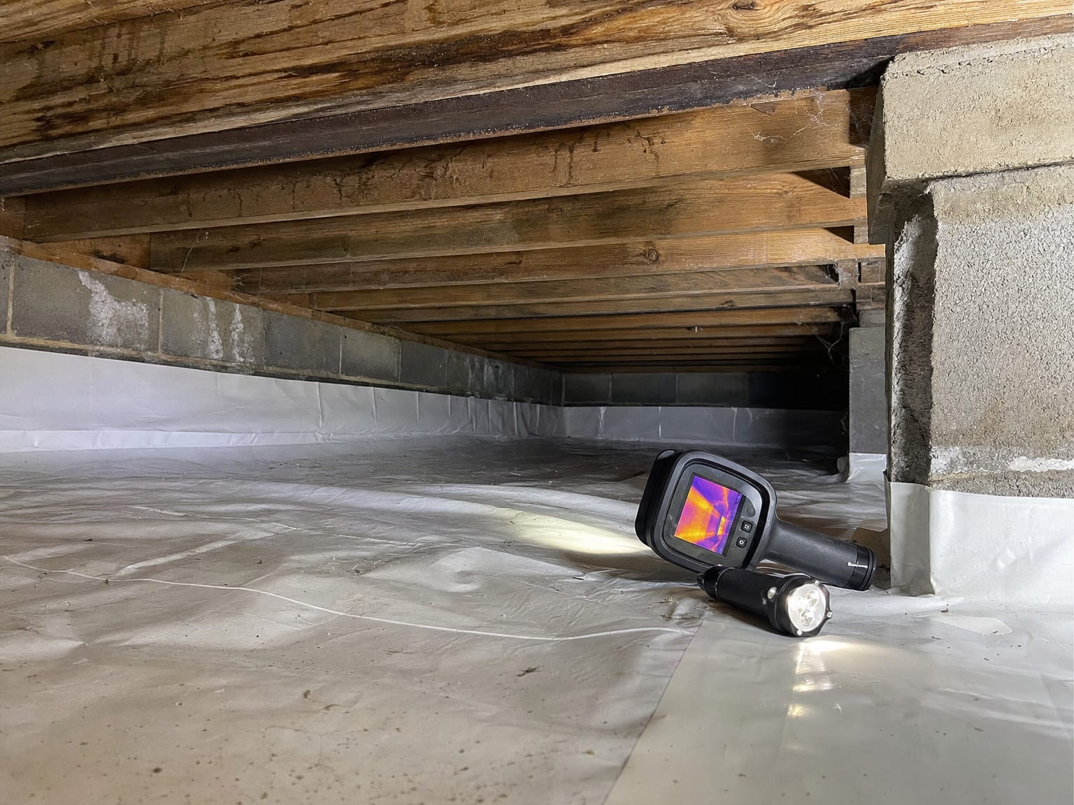 A freshly restored finished basement room in a New Jersey home with newly installed drywall, clean painted walls, and bright recessed lighting showing a clean empty space free of any damage or remediation materials